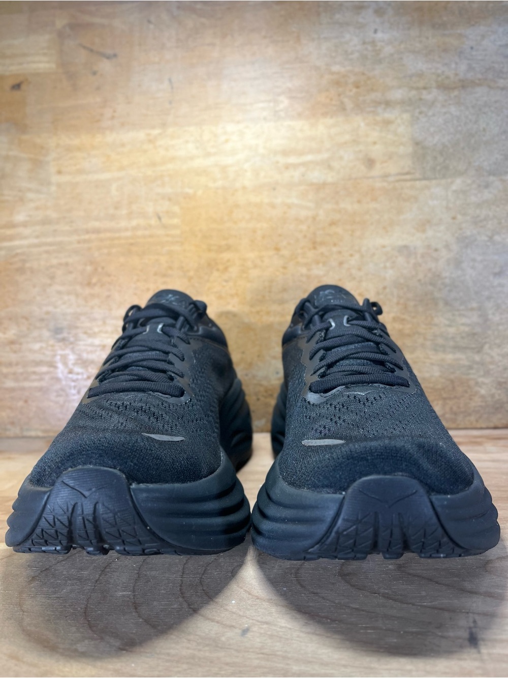 Hoka One One Bondi 8 REFLECTIVE Womens Size 10 Running Shoes Sneakers Black - Picture 2 of 11